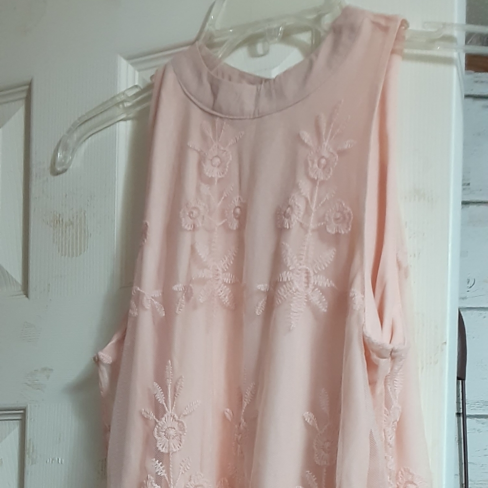 Pink lace top